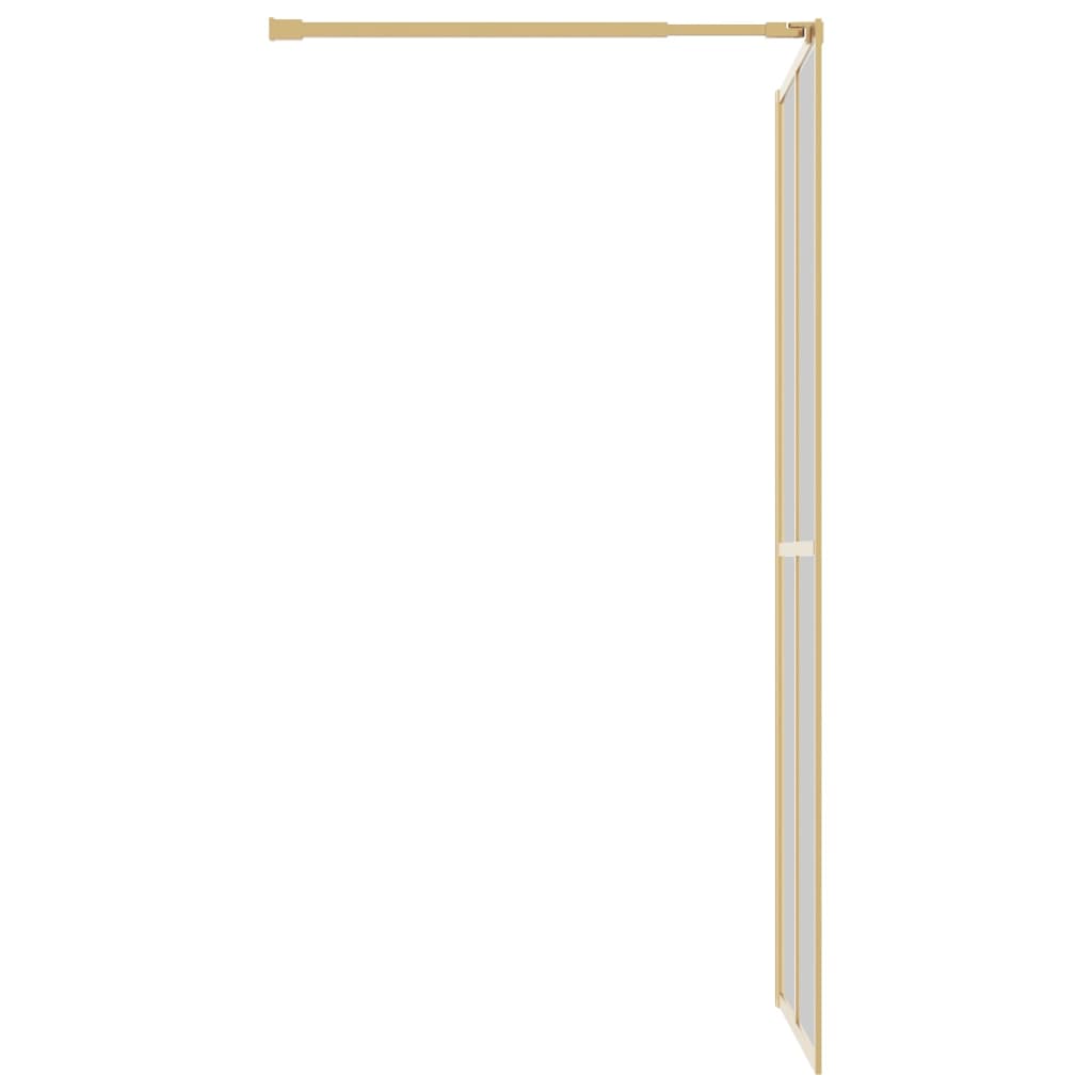 Shower screen for walk-in shower ESG clear glass golden 100x195cm