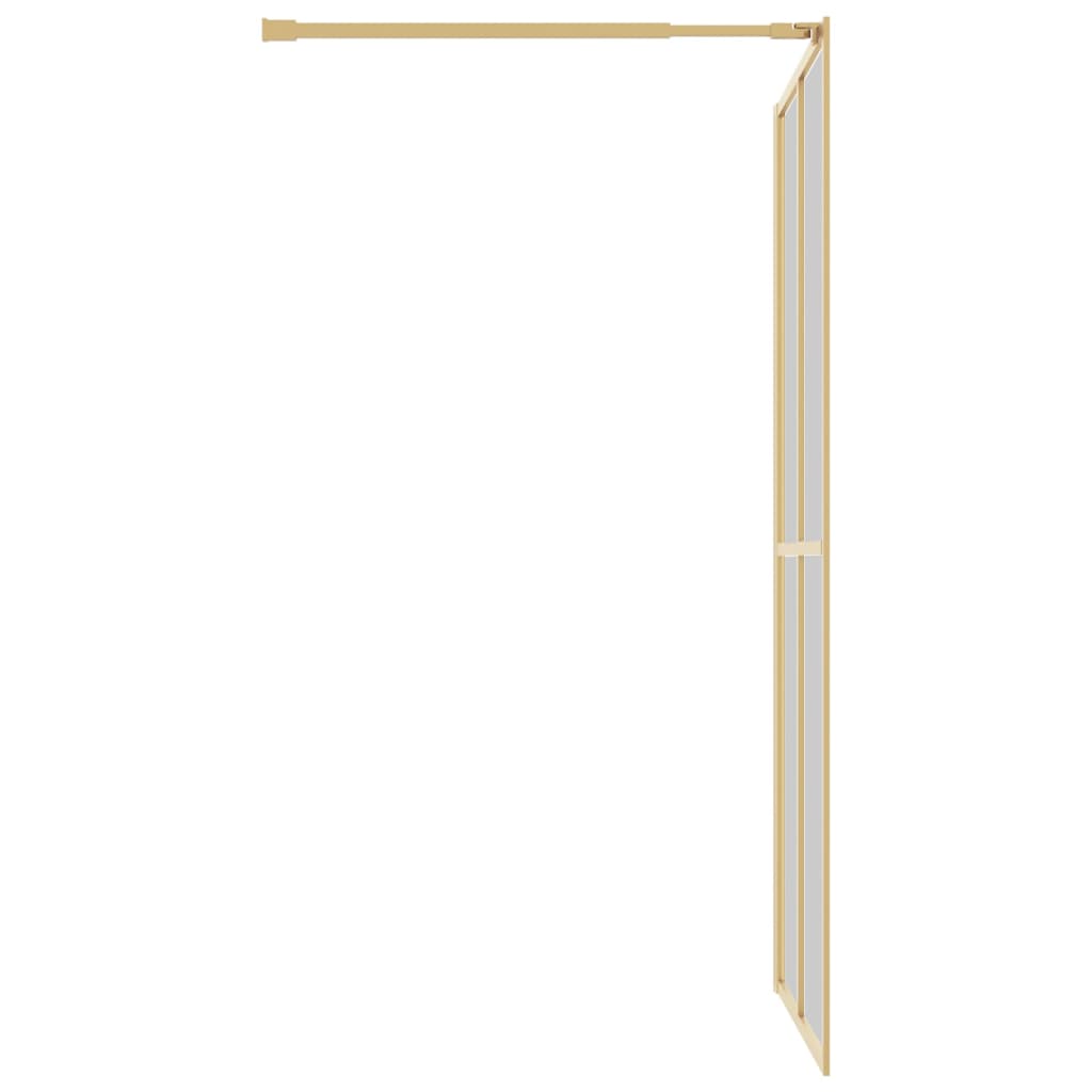 Shower screen for walk-in shower ESG clear glass golden 118x195cm
