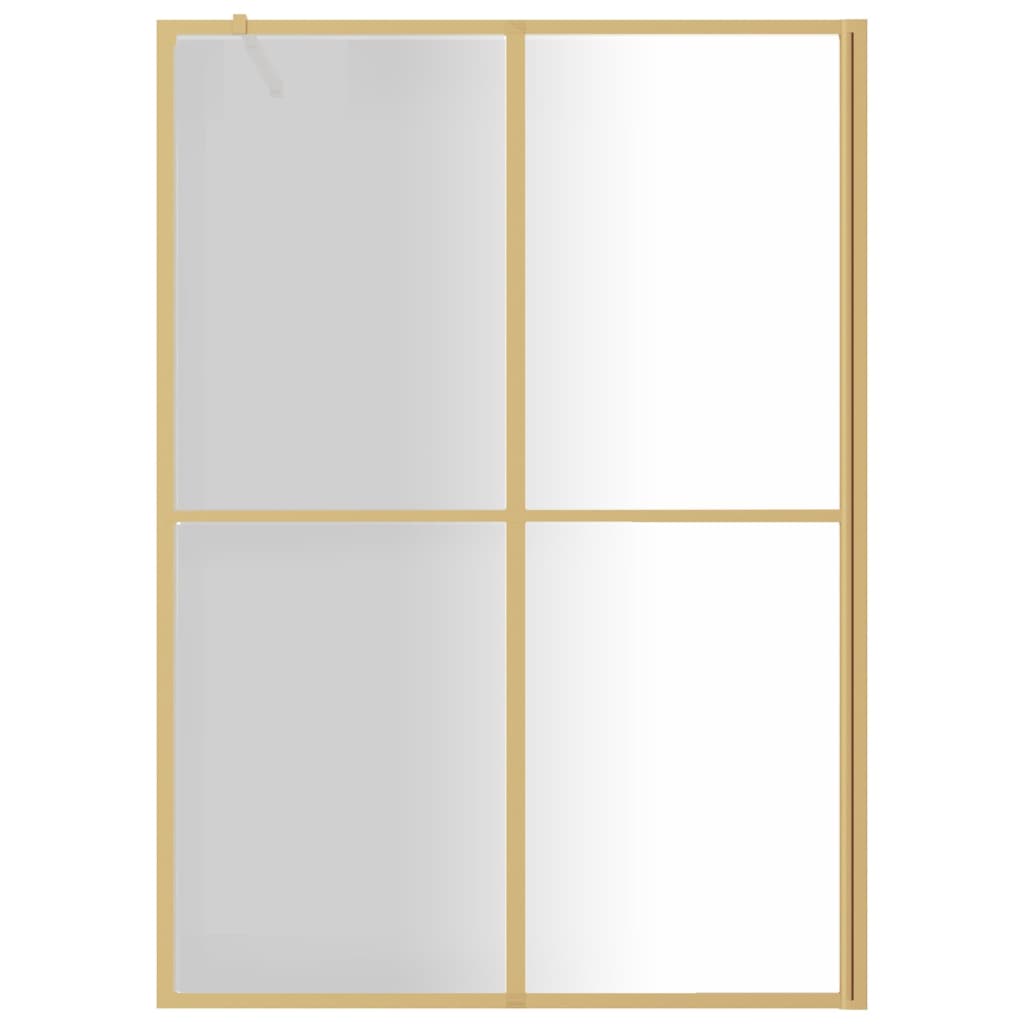 Shower screen for walk-in shower ESG clear glass golden 140x195cm
