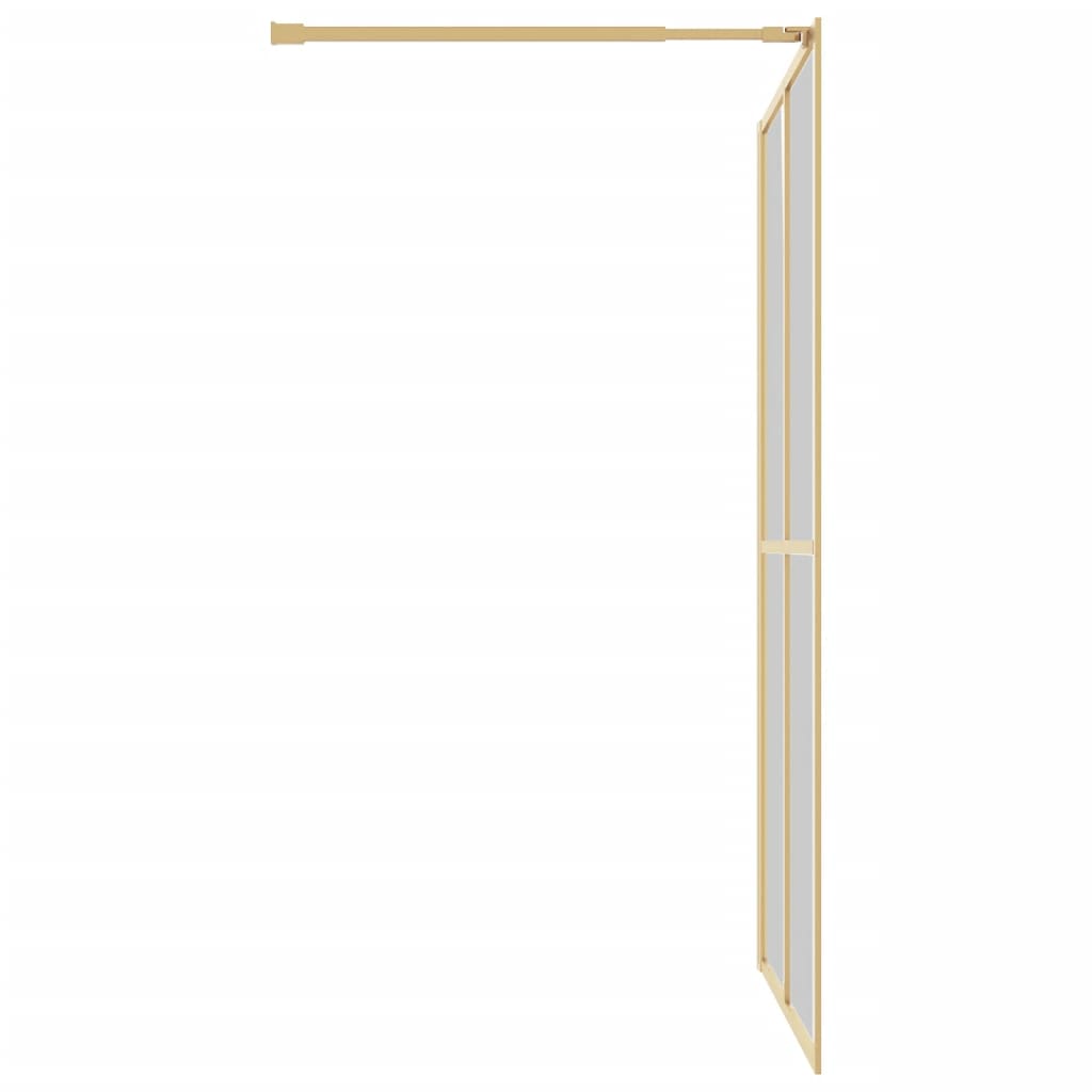 Shower screen for walk-in shower ESG clear glass golden 140x195cm