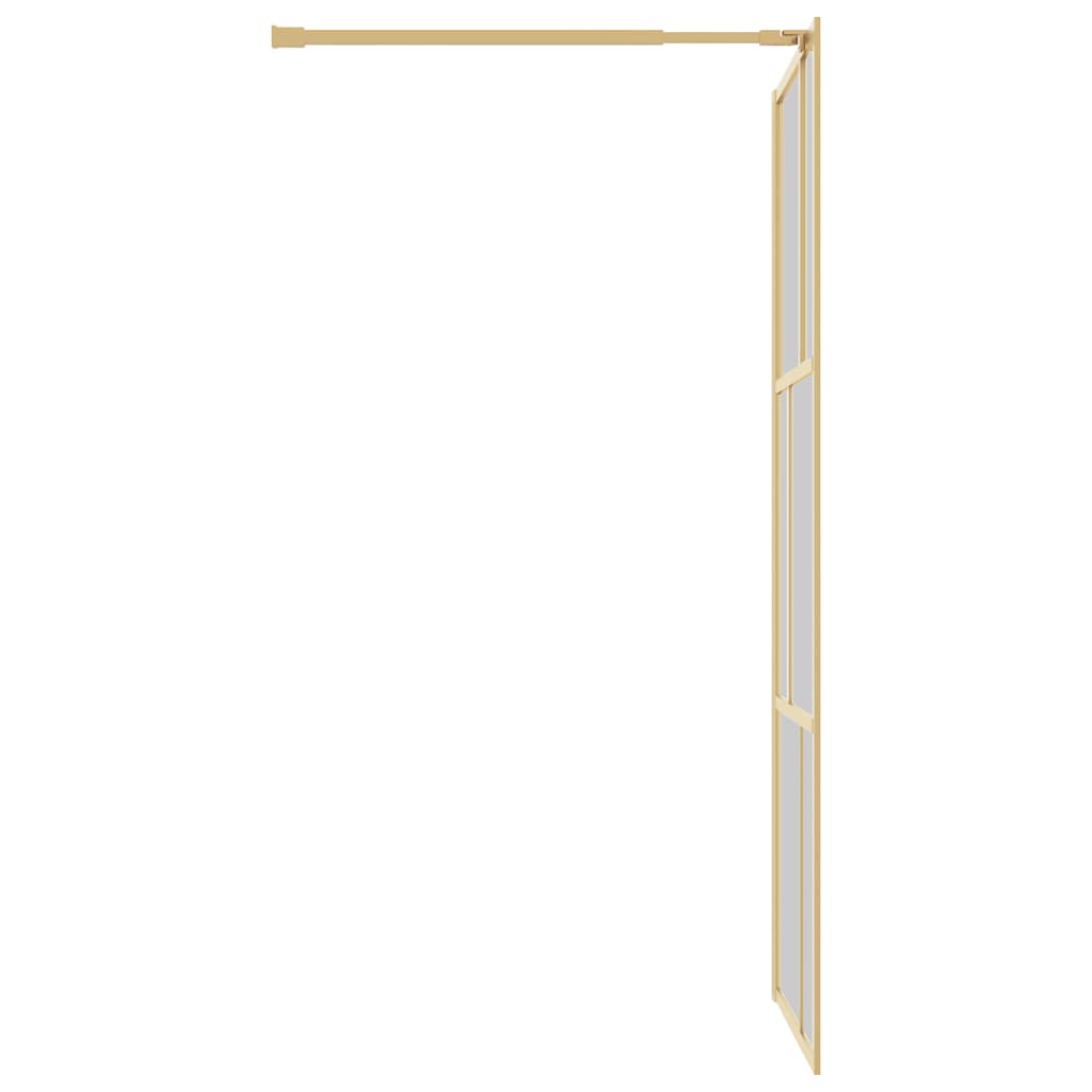 Shower screen for walk-in shower with ESG clear glass Golden 90x195cm