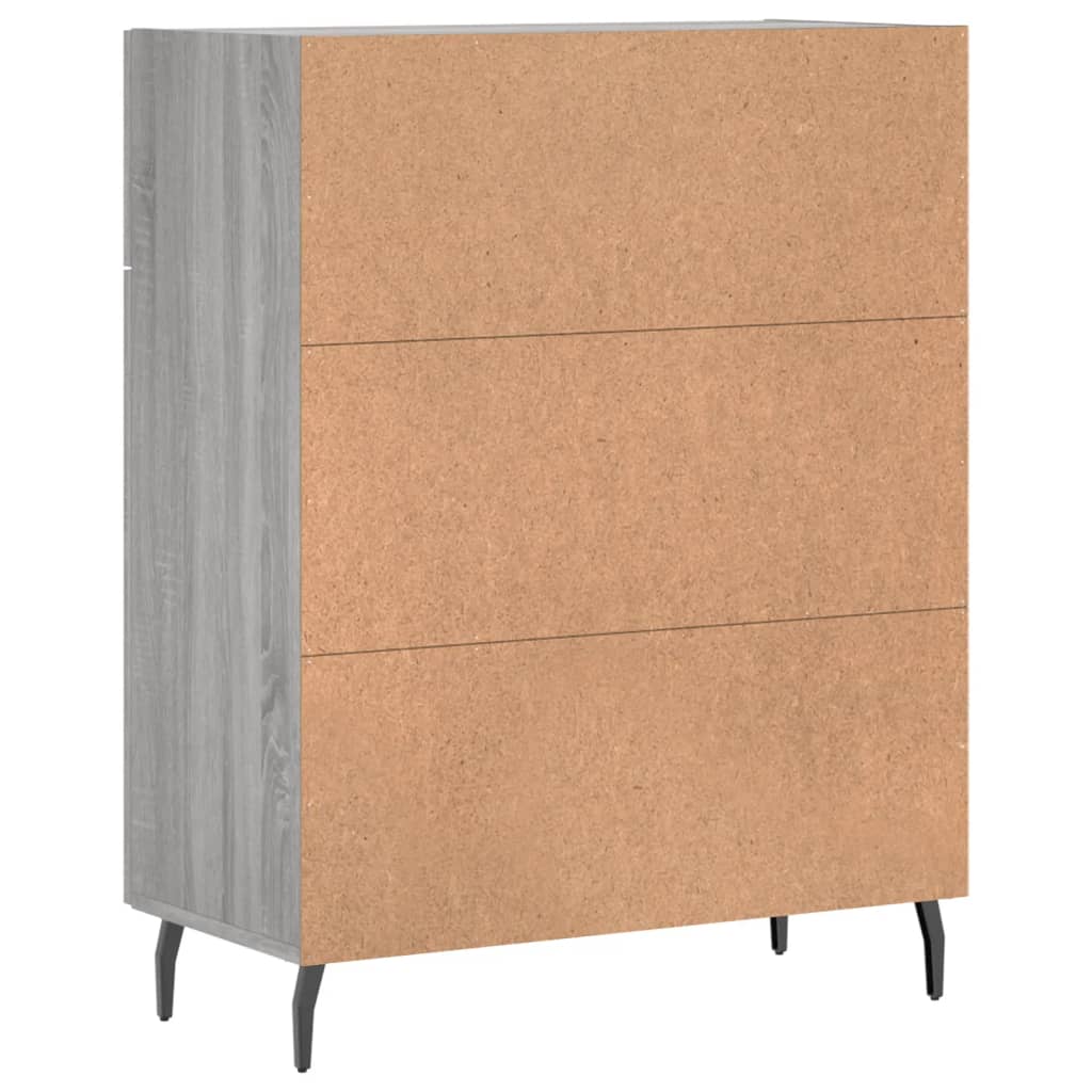 Sideboard Grau Sonoma 69,5x34x90 cm Holzwerkstoff