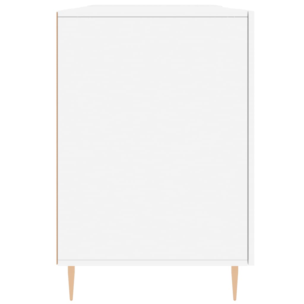 Desk White 140x50x75 cm Wood Material