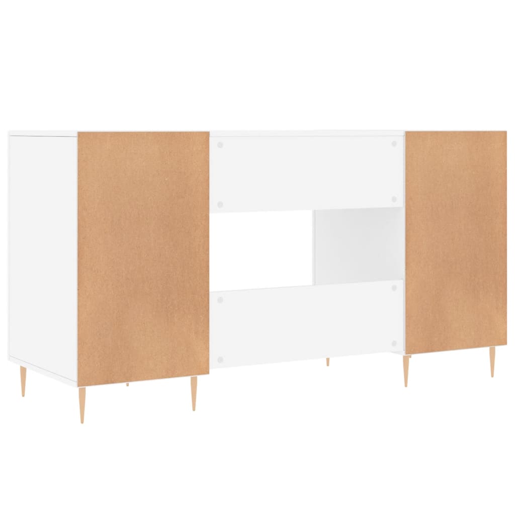 Desk White 140x50x75 cm Wood Material