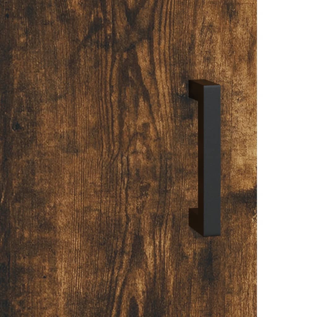 Desk Smoked Oak 140x50x75 cm Wood Material