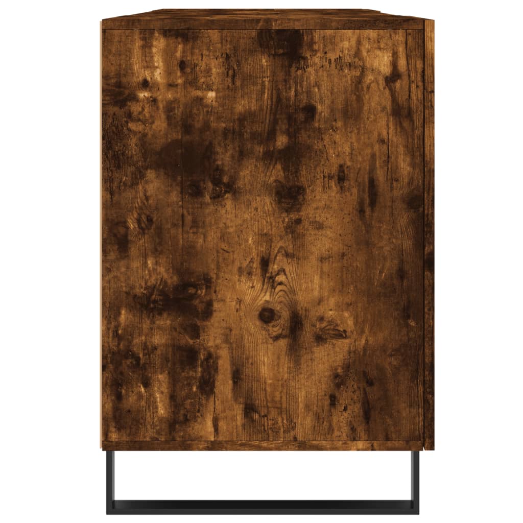Desk Smoked Oak 140x50x75 cm Wood Material