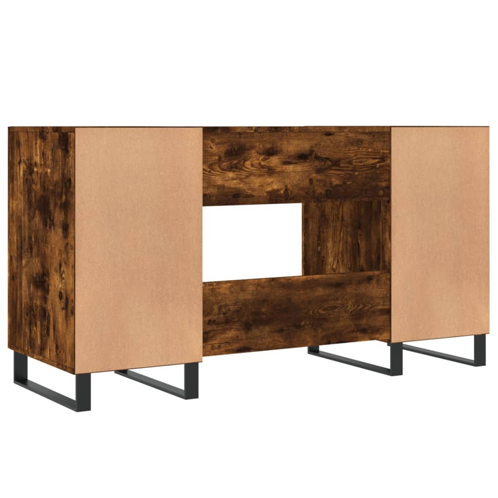 Desk Smoked Oak 140x50x75 cm Wood Material
