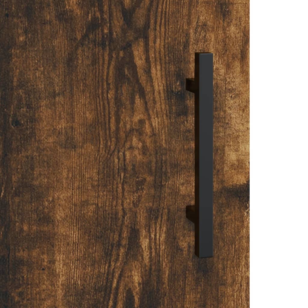 Desk Smoked Oak 140x50x75 cm Wood Material