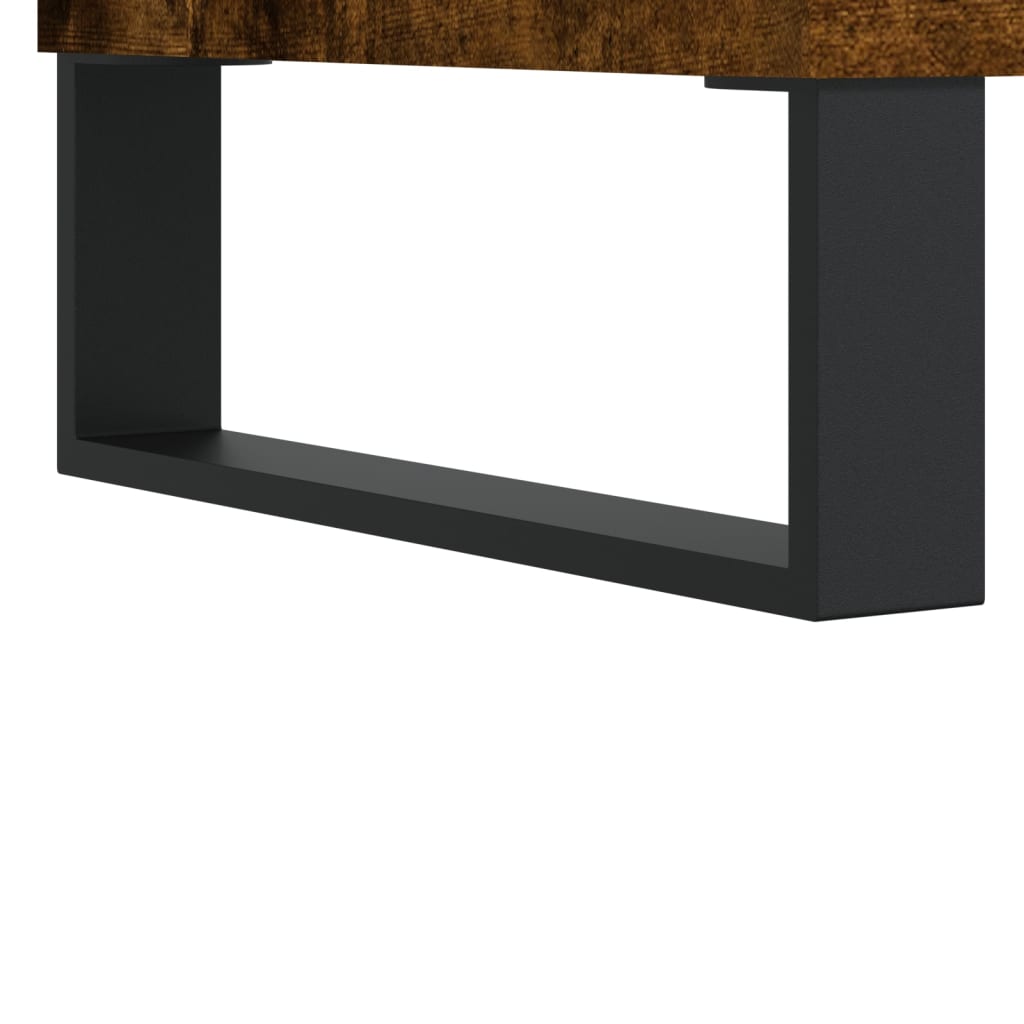 Desk Smoked Oak 140x50x75 cm Wood Material