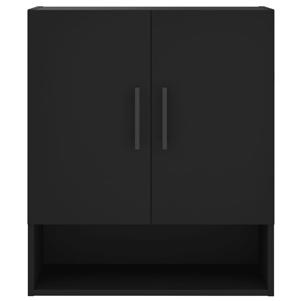 Wall Cabinet Black 60x31x70 cm Wood Material