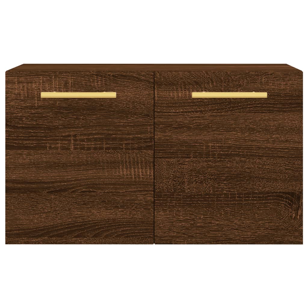 Wall Cabinet Brown Oak Look 60x36.5x35cm Wood Material