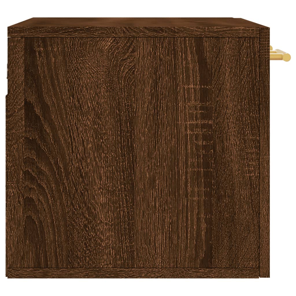 Wall Cabinet Brown Oak Look 60x36.5x35cm Wood Material