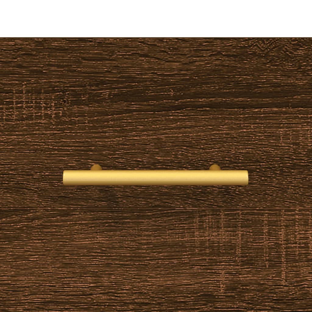 Wall Cabinet Brown Oak Look 80x36.5x35 cm Wood Material