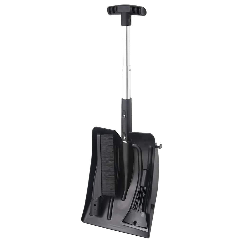 Schneeschaufel-Set 3-in-1 Schwarz Aluminium