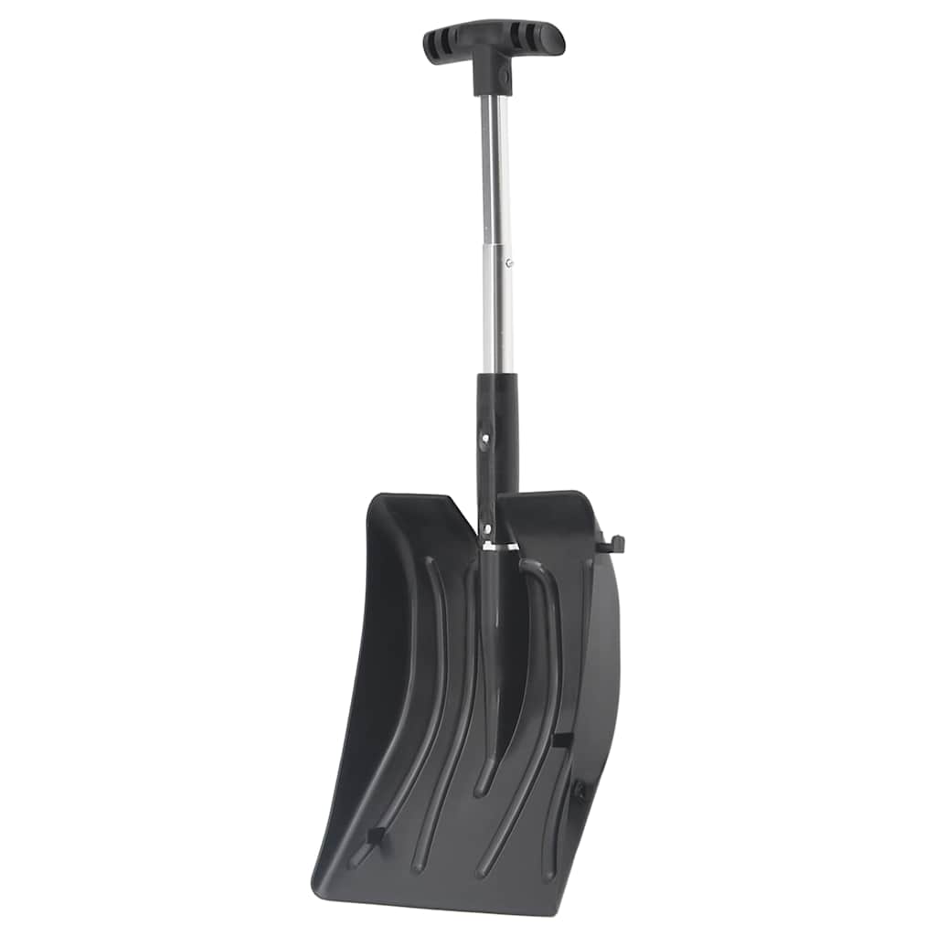 Schneeschaufel-Set 3-in-1 Schwarz Aluminium
