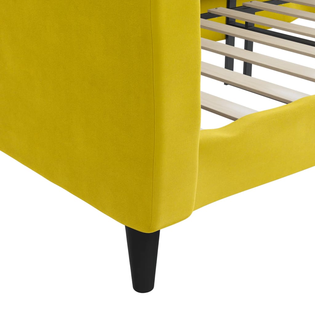 Daybed Yellow 80x200 cm Velvet