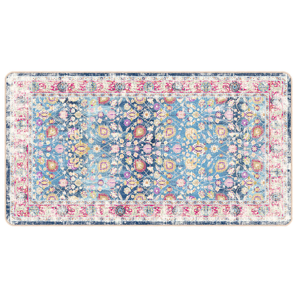 Teppich Waschbar Mehrfarbig 80x150 cm Rutschfest