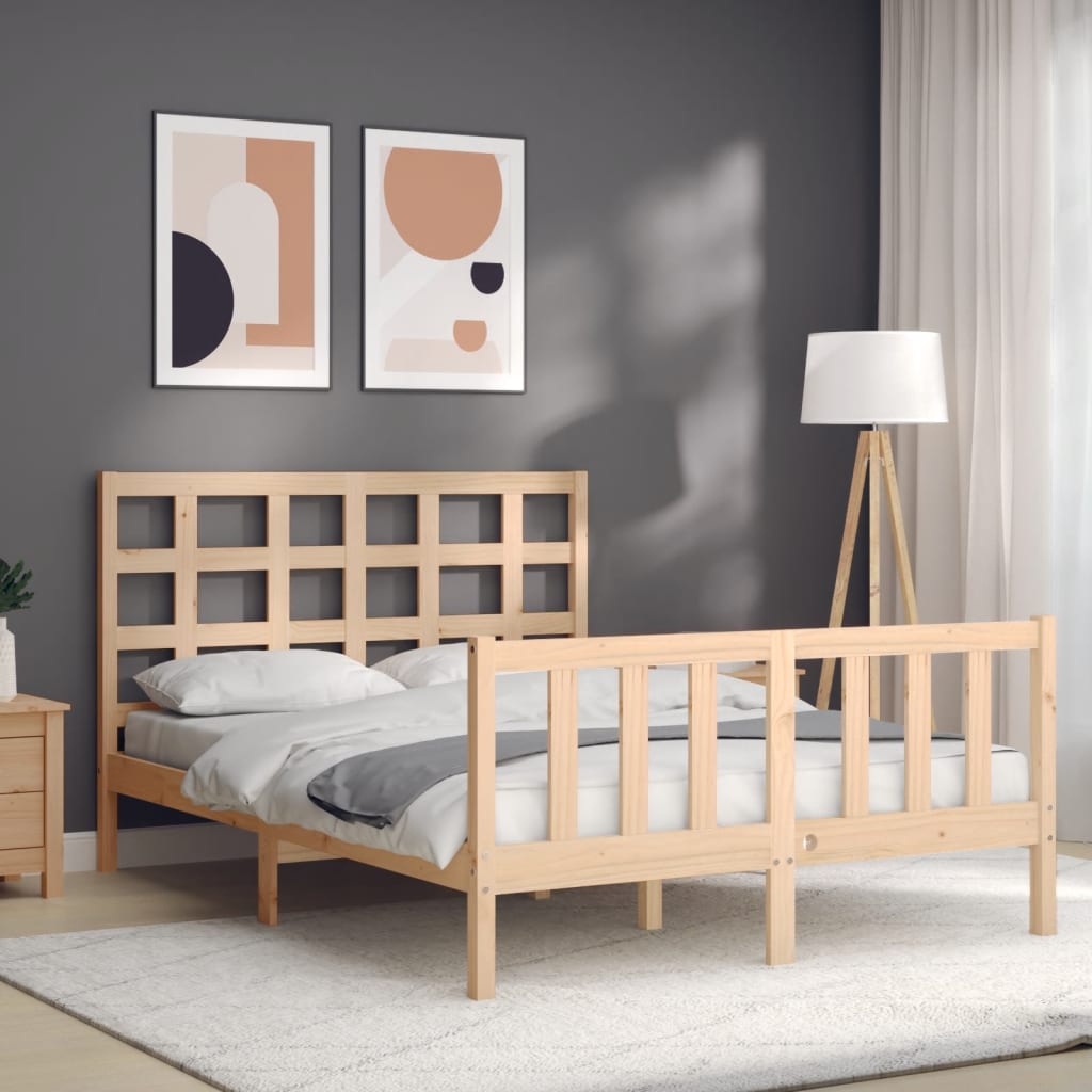 Massivholzbett ohne Matratze 140x190 cm Kiefernholz