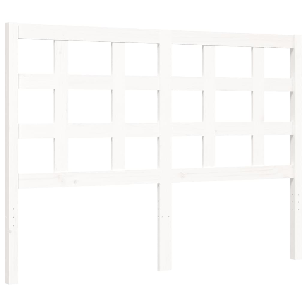 Massivholzbett ohne Matratze Weiß 120x200 cm Kiefernholz