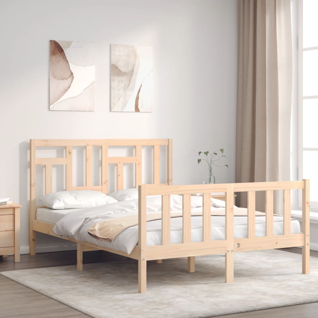 Massivholzbett ohne Matratze 140x190 cm Kiefernholz