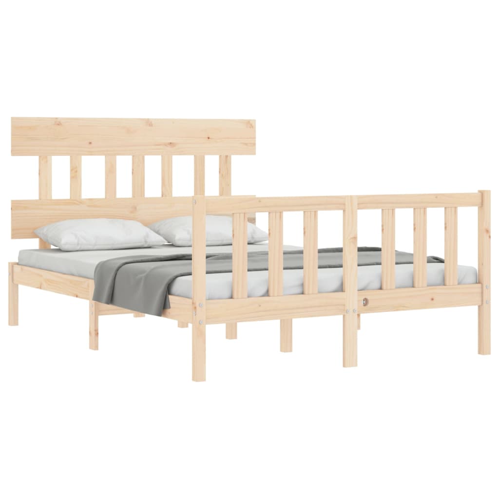 Massivholzbett ohne Matratze 140x190 cm Kiefernholz