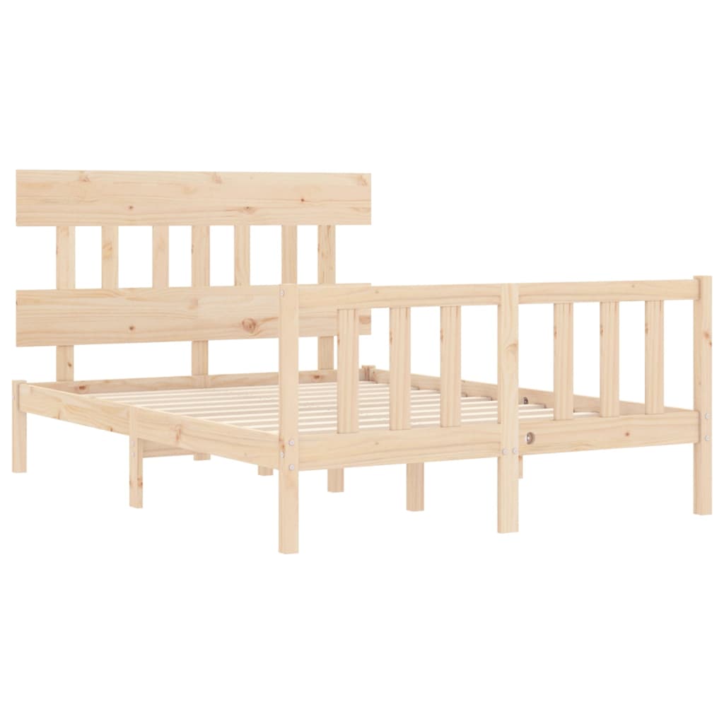 Massivholzbett ohne Matratze 140x190 cm Kiefernholz