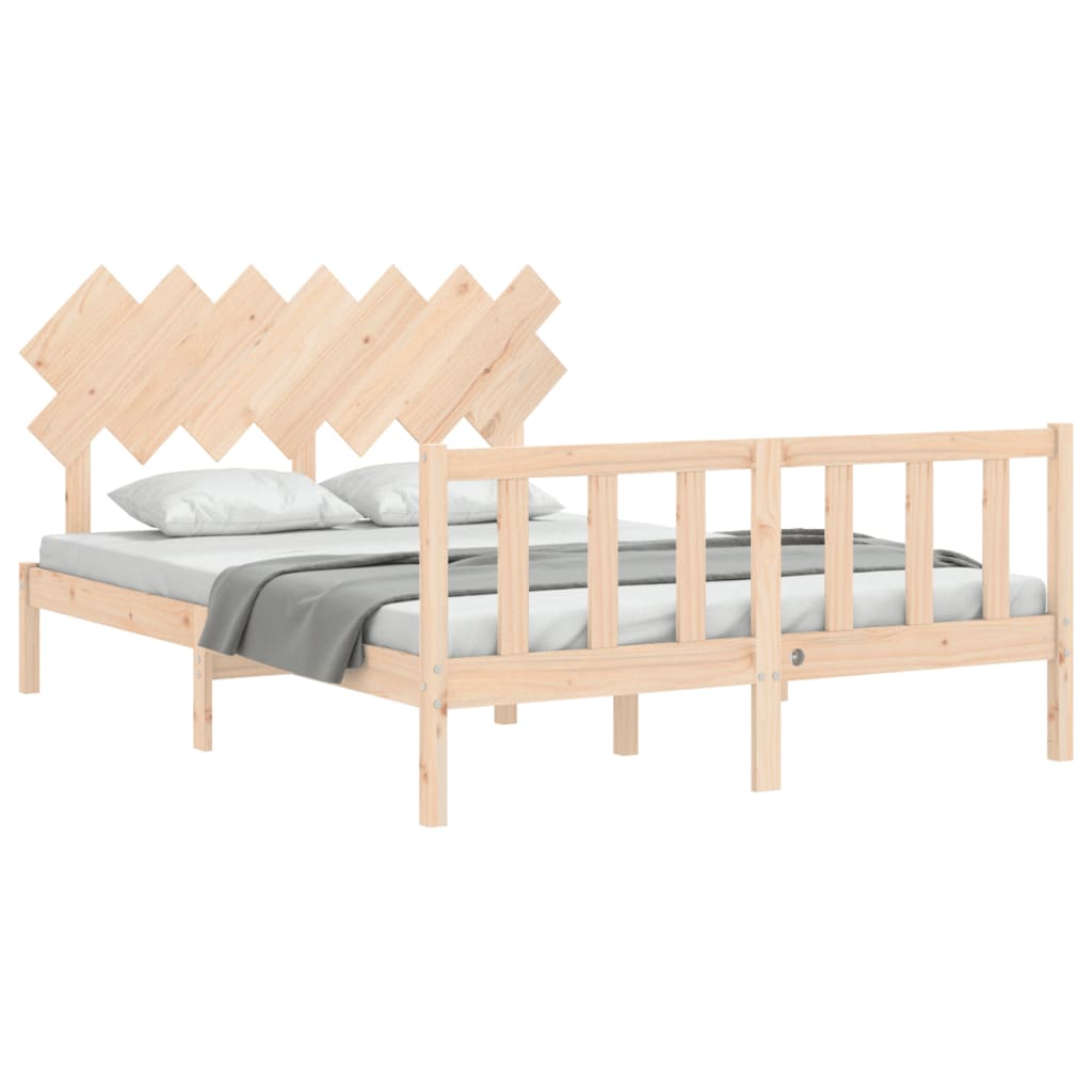 Massivholzbett ohne Matratze 140x190 cm Kiefernholz