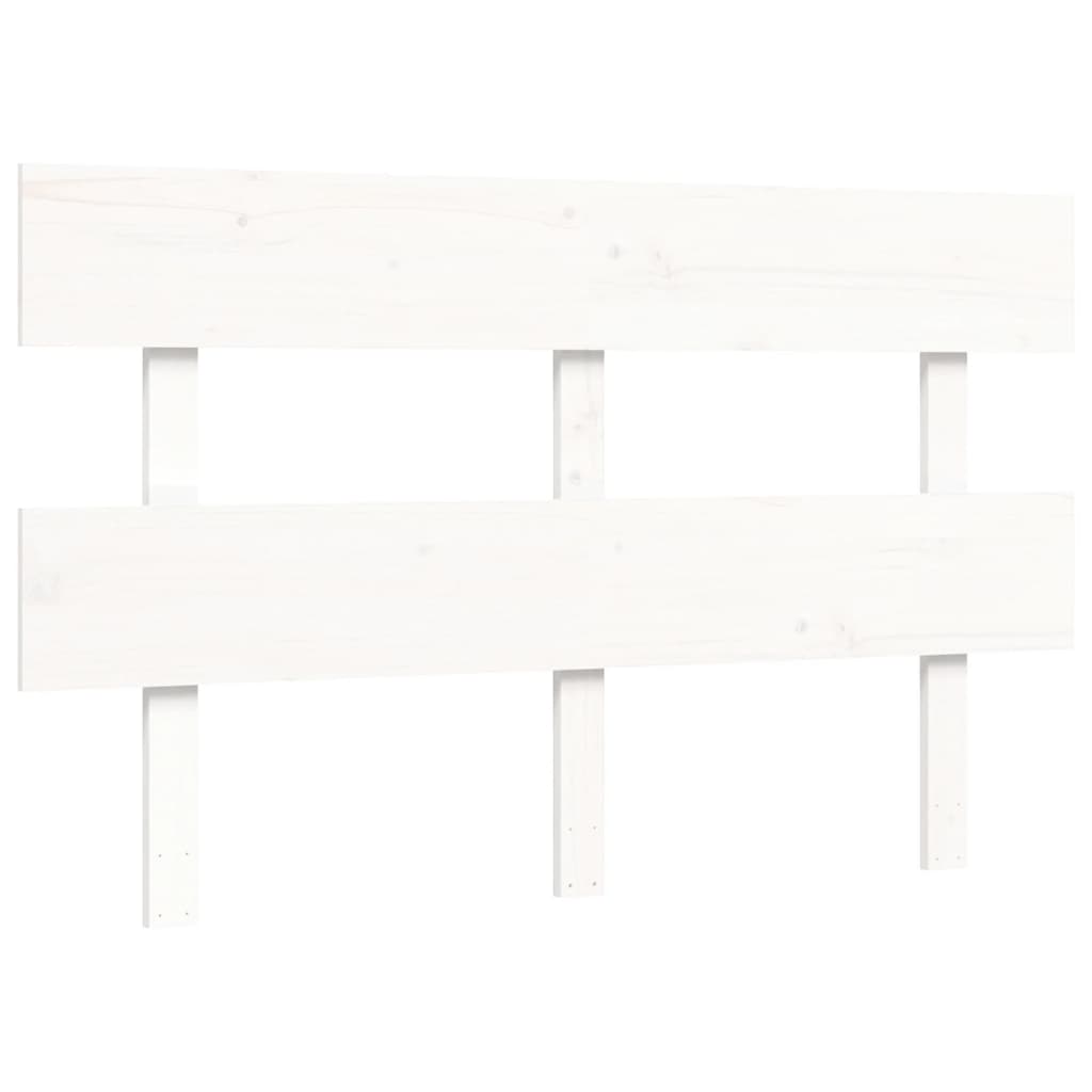 Massivholzbett ohne Matratze Weiß 120x200 cm Kiefernholz