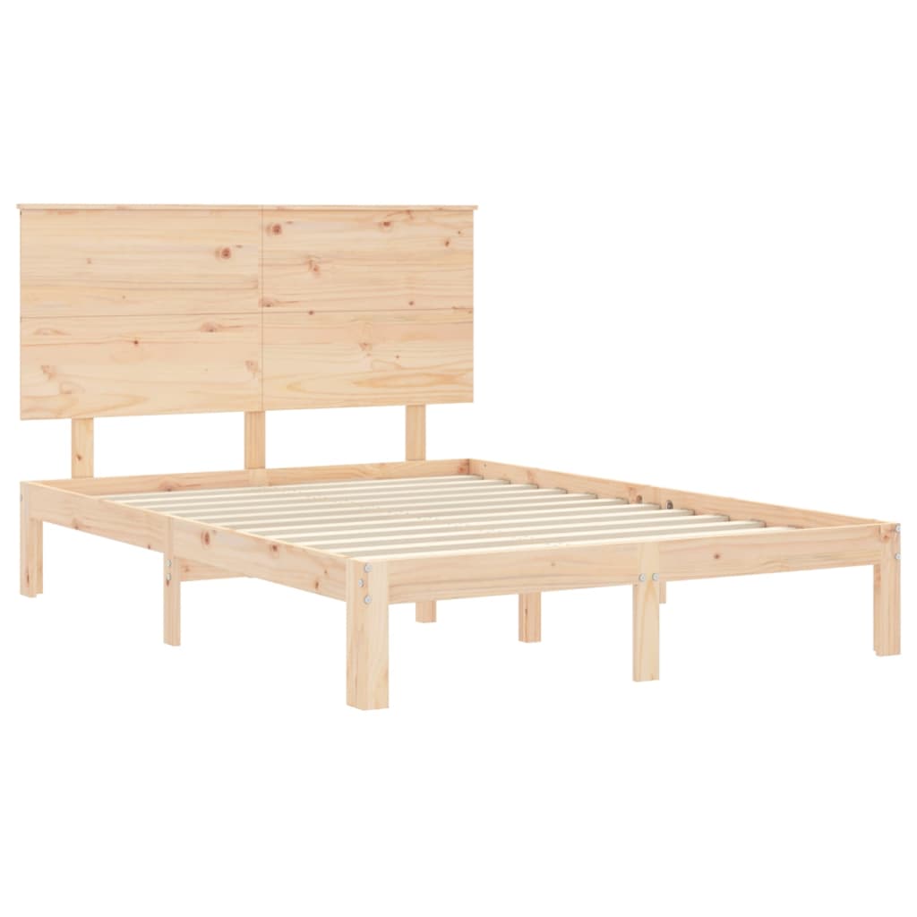 Massivholzbett ohne Matratze 120x200 cm Kiefernholz