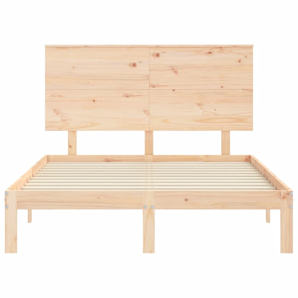 Massivholzbett ohne Matratze 120x200 cm Kiefernholz