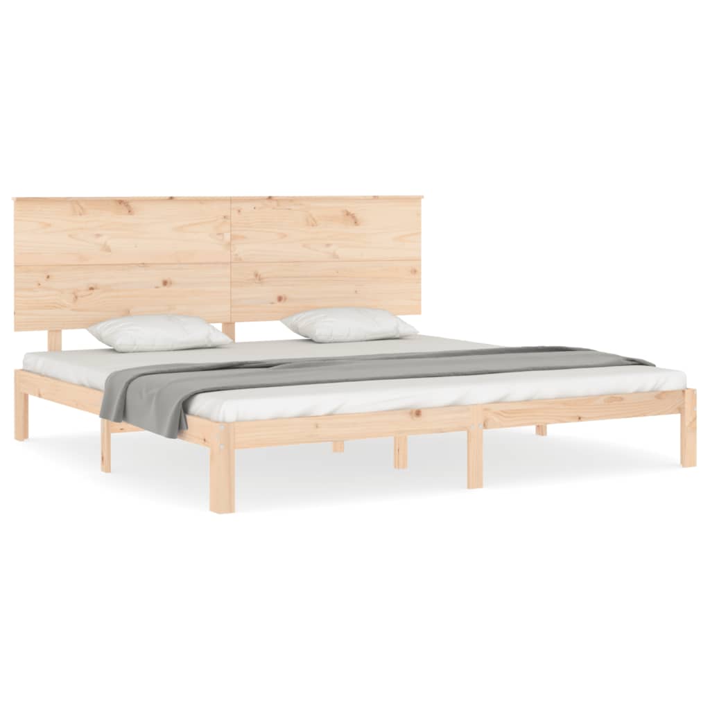 Massivholzbett mit Kopfteil