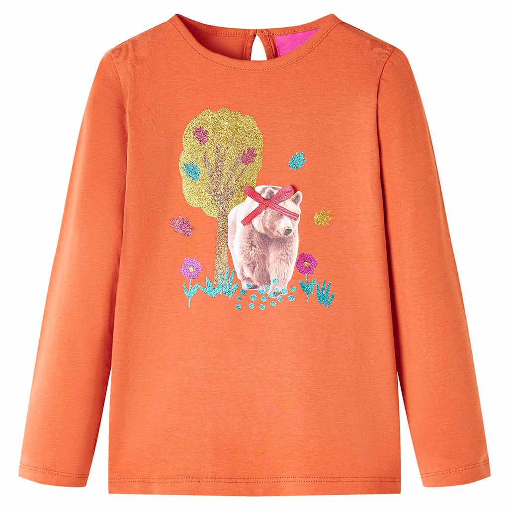 Kinder-Langarmshirt Dunkelorange 104