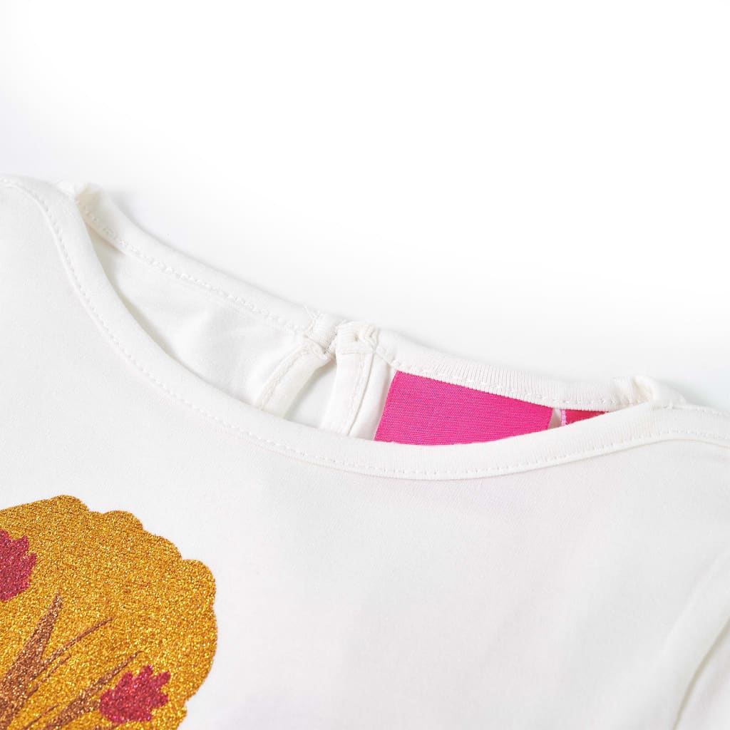 Kinder-Langarmshirt Ecru 128
