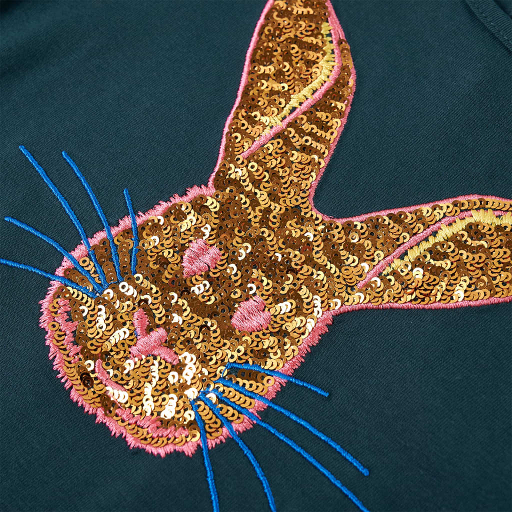 Kinder-Langarmshirt Dunkelgrün 92