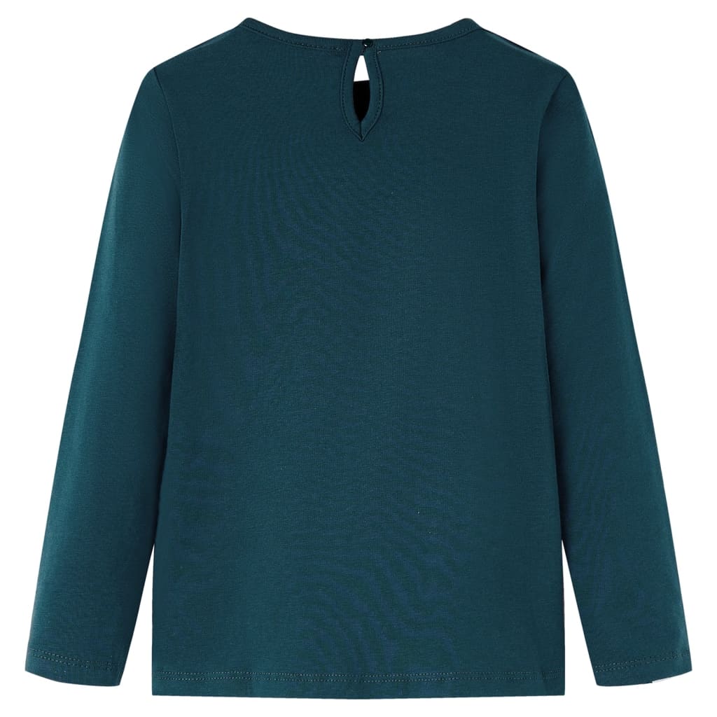 Kinder-Langarmshirt Dunkelgrün 128