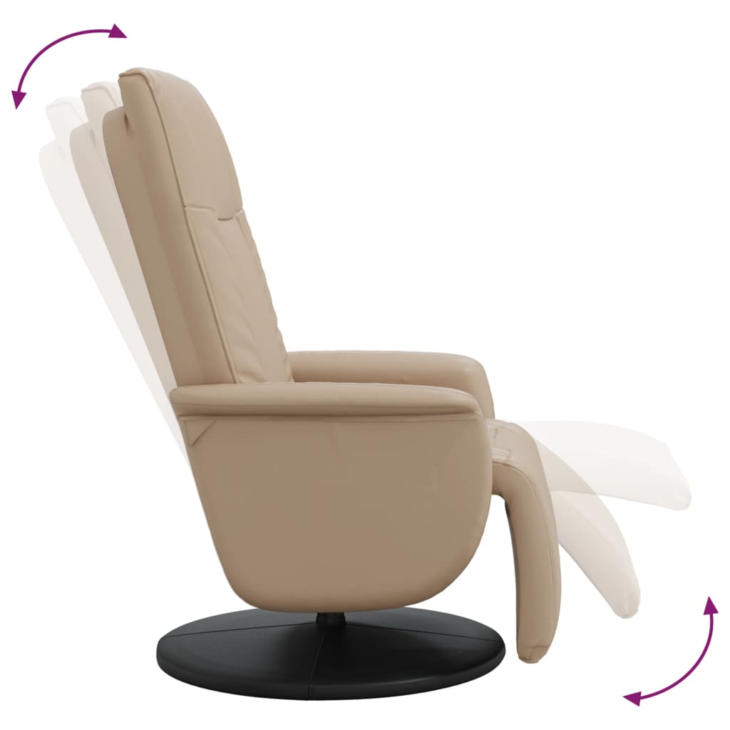 Relaxsessel mit Fußteil Cappuccino-Braun Kunstleder
