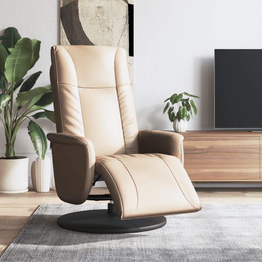 Relaxsessel mit Fußteil Cappuccino-Braun Kunstleder
