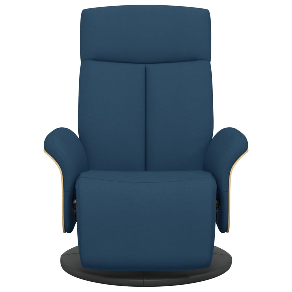Relaxsessel mit Fußteil Blau Stoff