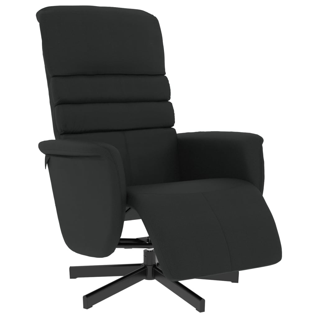 Relaxsessel mit Fußteil Schwarz Kunstleder