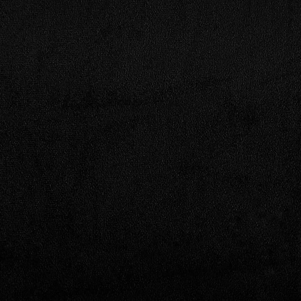 Sessel mit Hocker Schwarz 60 cm Mikrofasergewebe