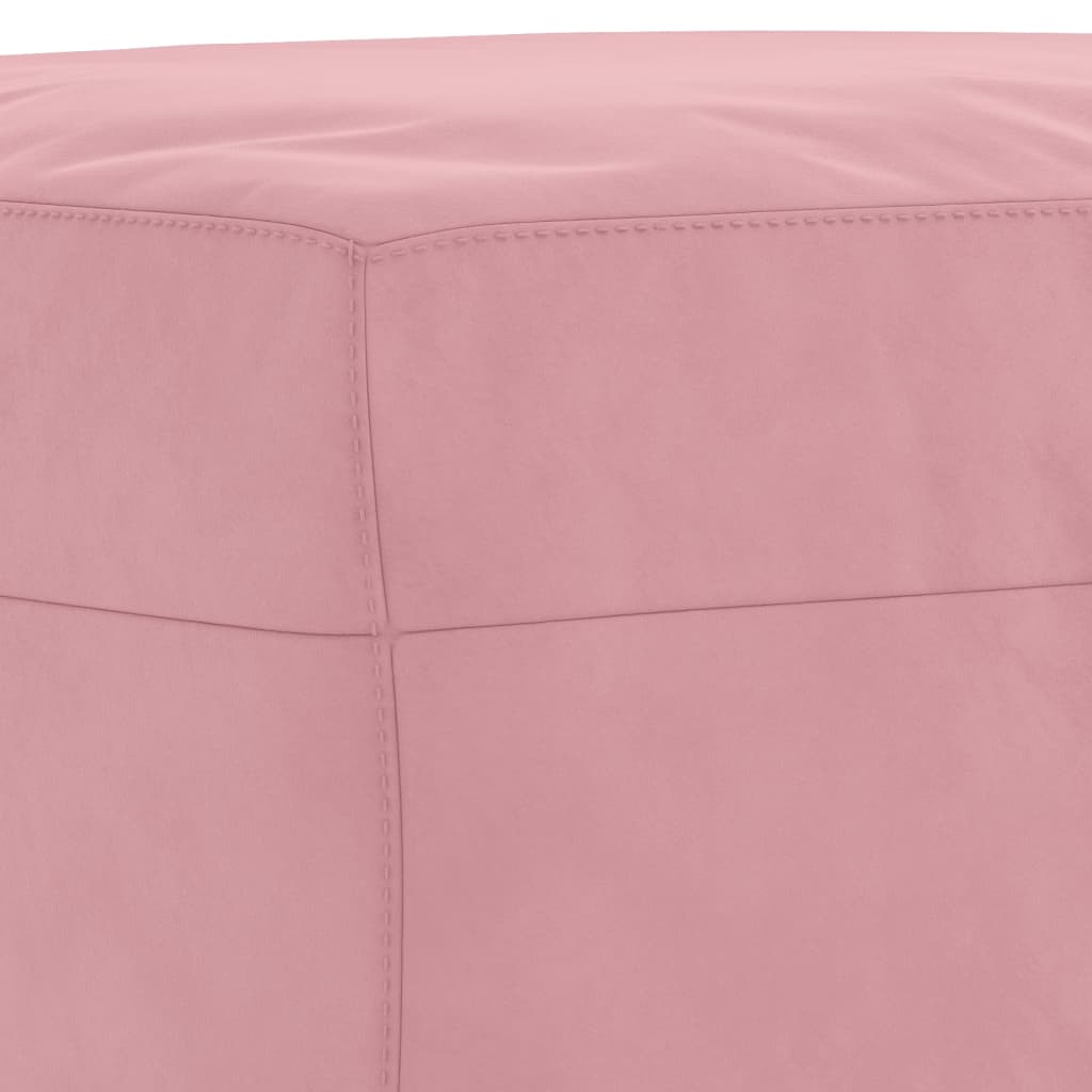 4-tlg. Sofagarnitur mit Kissen Rosa Samt