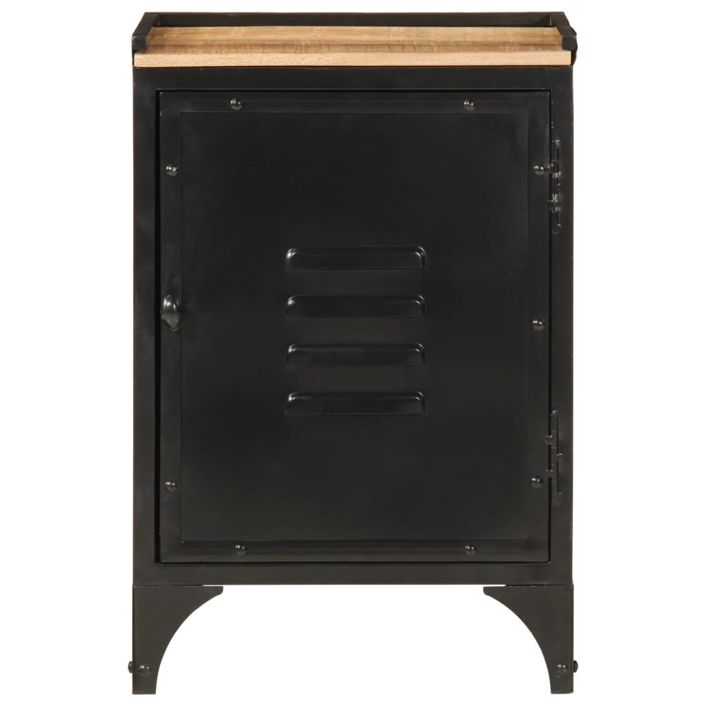 Bathroom cabinet 40x30x60 cm iron and solid mango wood