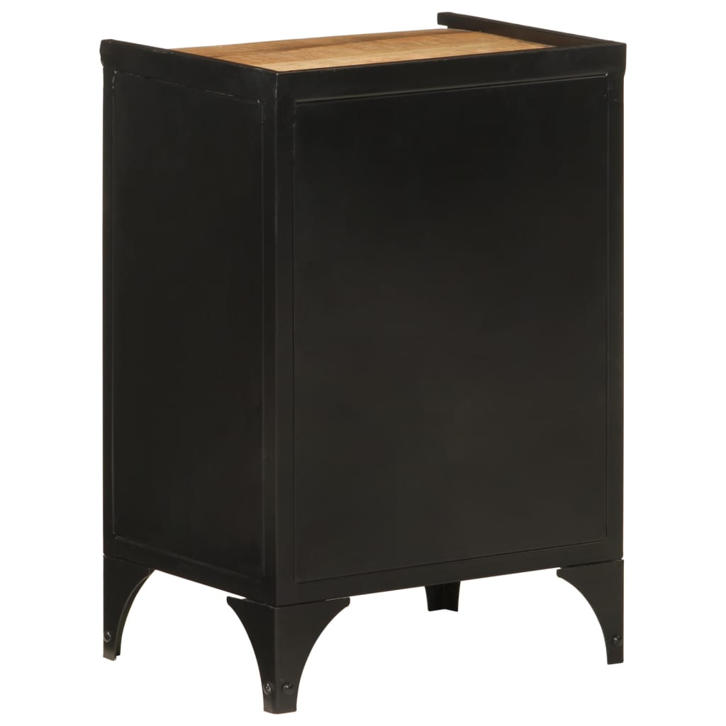 Bathroom cabinet 40x30x60 cm iron and solid mango wood