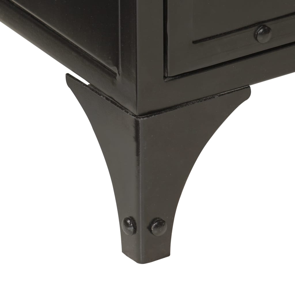 Bathroom cabinet 40x30x60 cm iron and solid mango wood