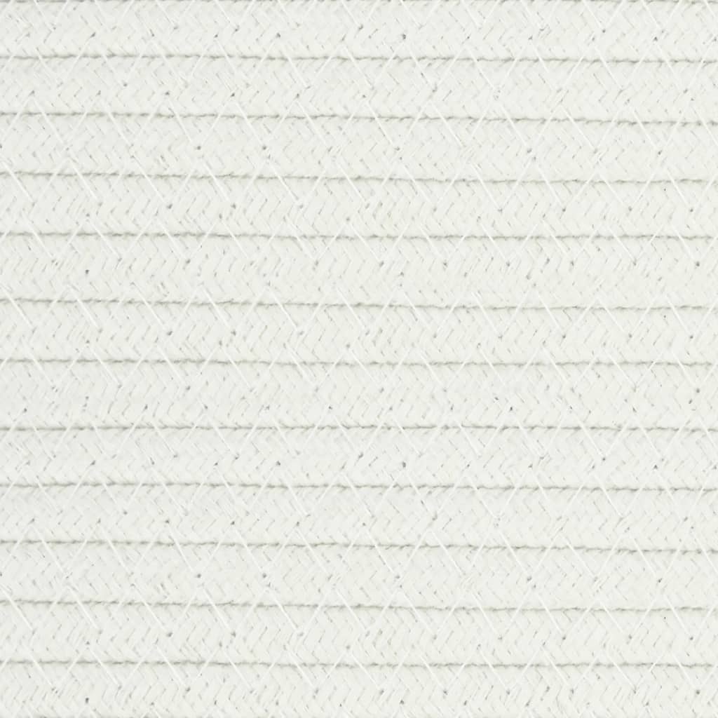 Aufbewahrungskorb Grau und Weiß Ø40x25 cm Baumwolle