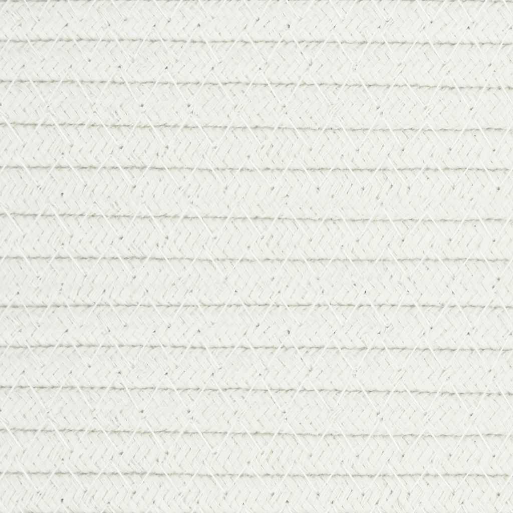 Aufbewahrungskorb Weiß Ø38x36 cm Baumwolle