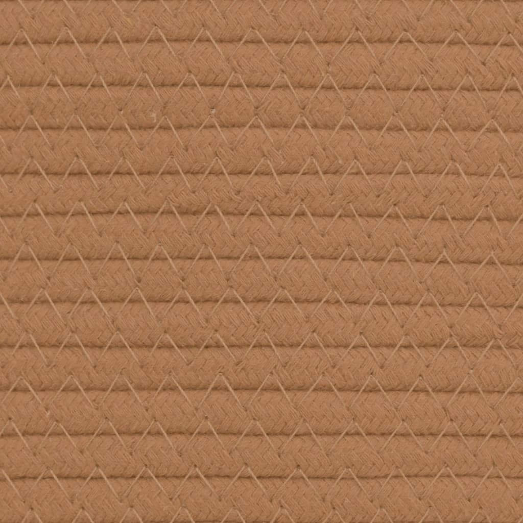 Aufbewahrungskorb Braun und Weiß Ø49x65 cm Baumwolle