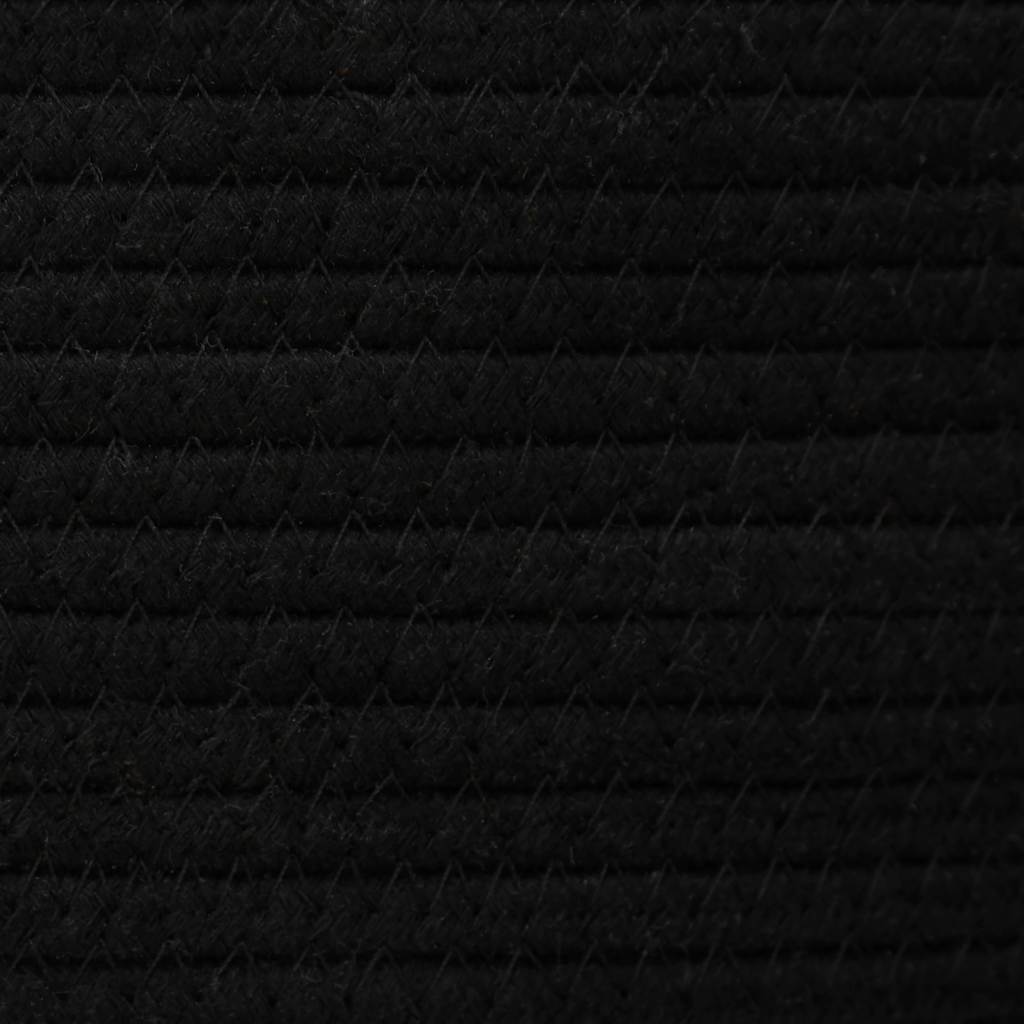 Aufbewahrungskorb Schwarz und Weiß 49x65 cm Baumwolle