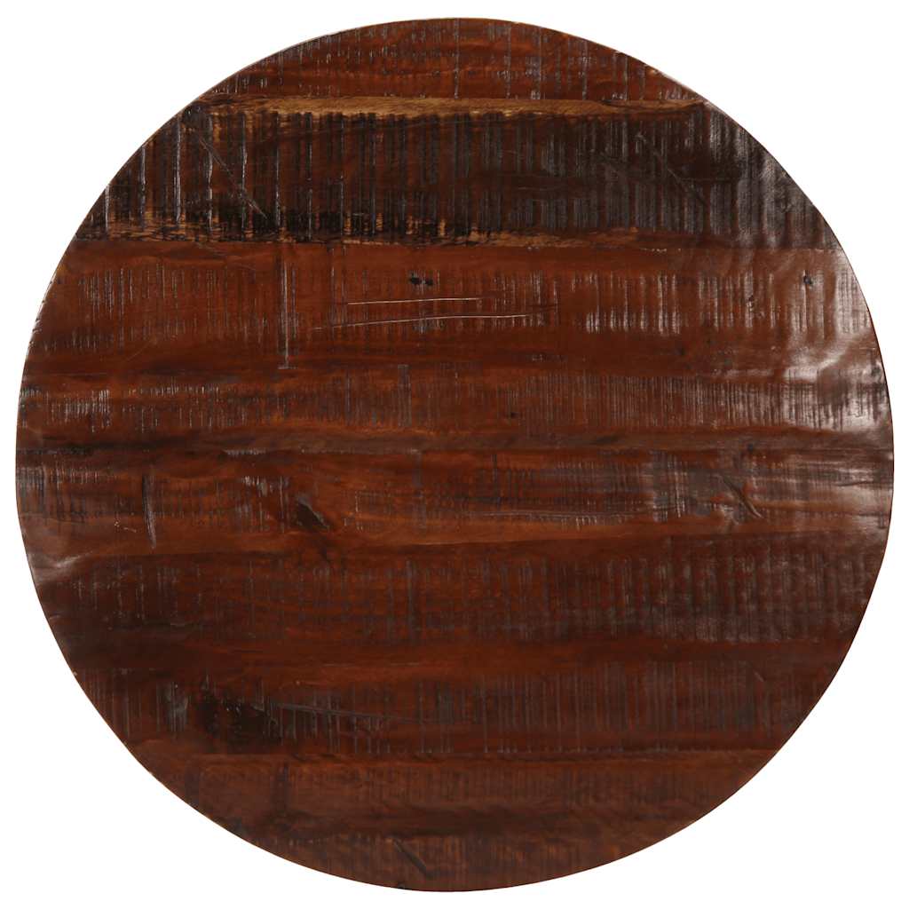 Tischplatte Ø 80x2,5 cm Rund Altholz Massiv