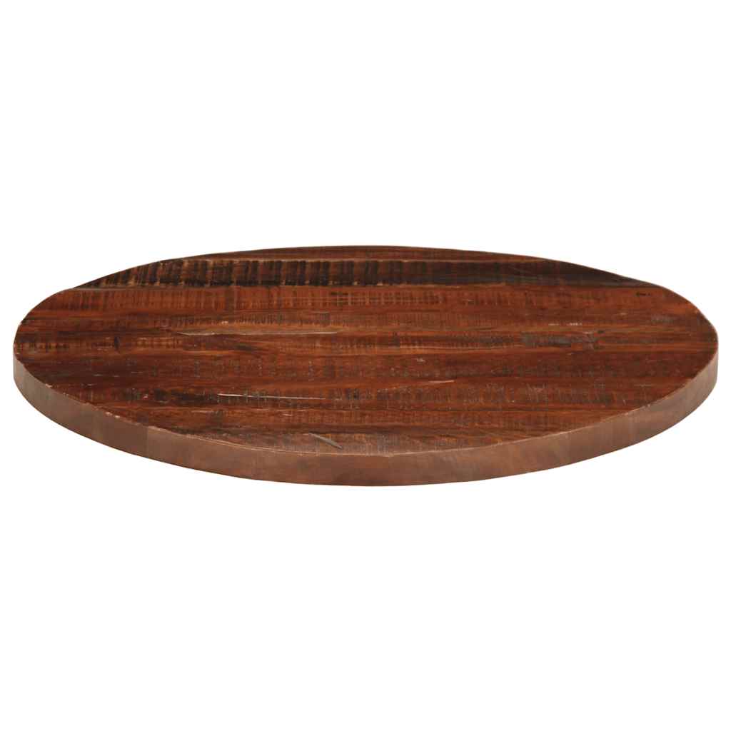 Tischplatte Ø 80x2,5 cm Rund Altholz Massiv
